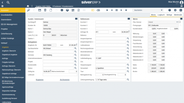 Einkaufswesen im Cloud-ERP-System SilverERP, dem online ERP-System für kleine und mittelständige Unternehmen